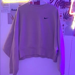 Beige oversized Nike crewneck